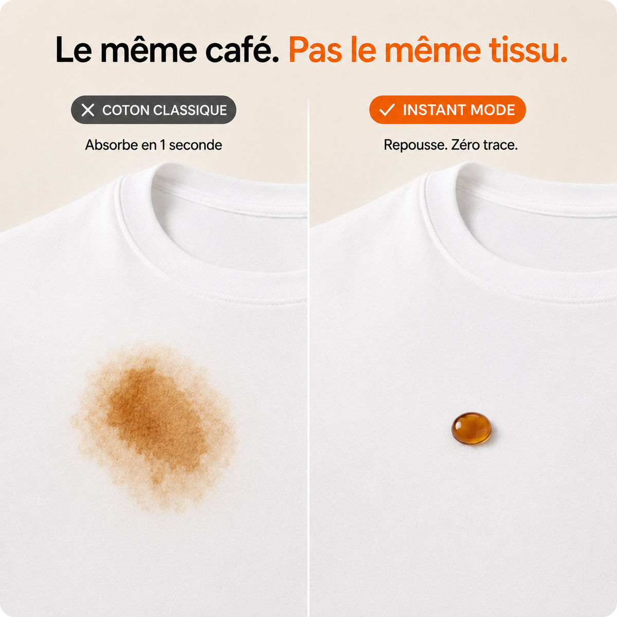 T-Shirt Anti-Taches™ - Fini les Vêtements Fichus en Un Repas